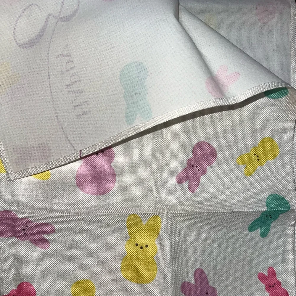 New Happy Easter Bunny Print Table runner colorful peeps party 4 Available